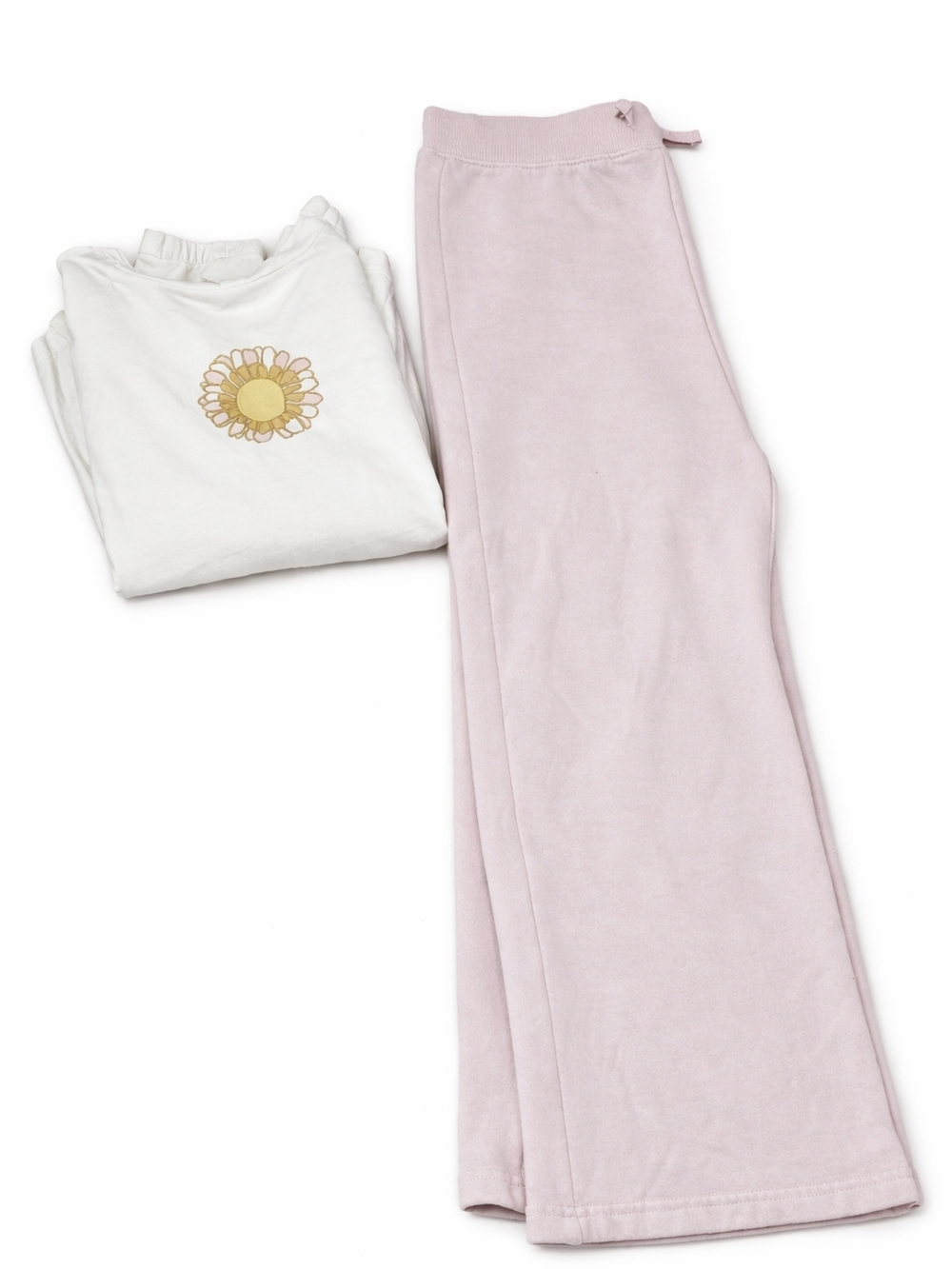 Carter's Cozy Pink Lounge Pants and White Hoodie Set with Sunflower Graphic